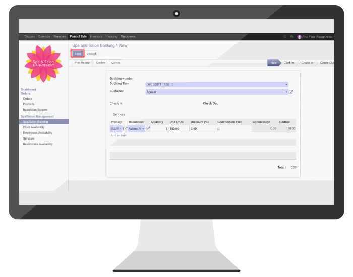 Odoo text and image block
